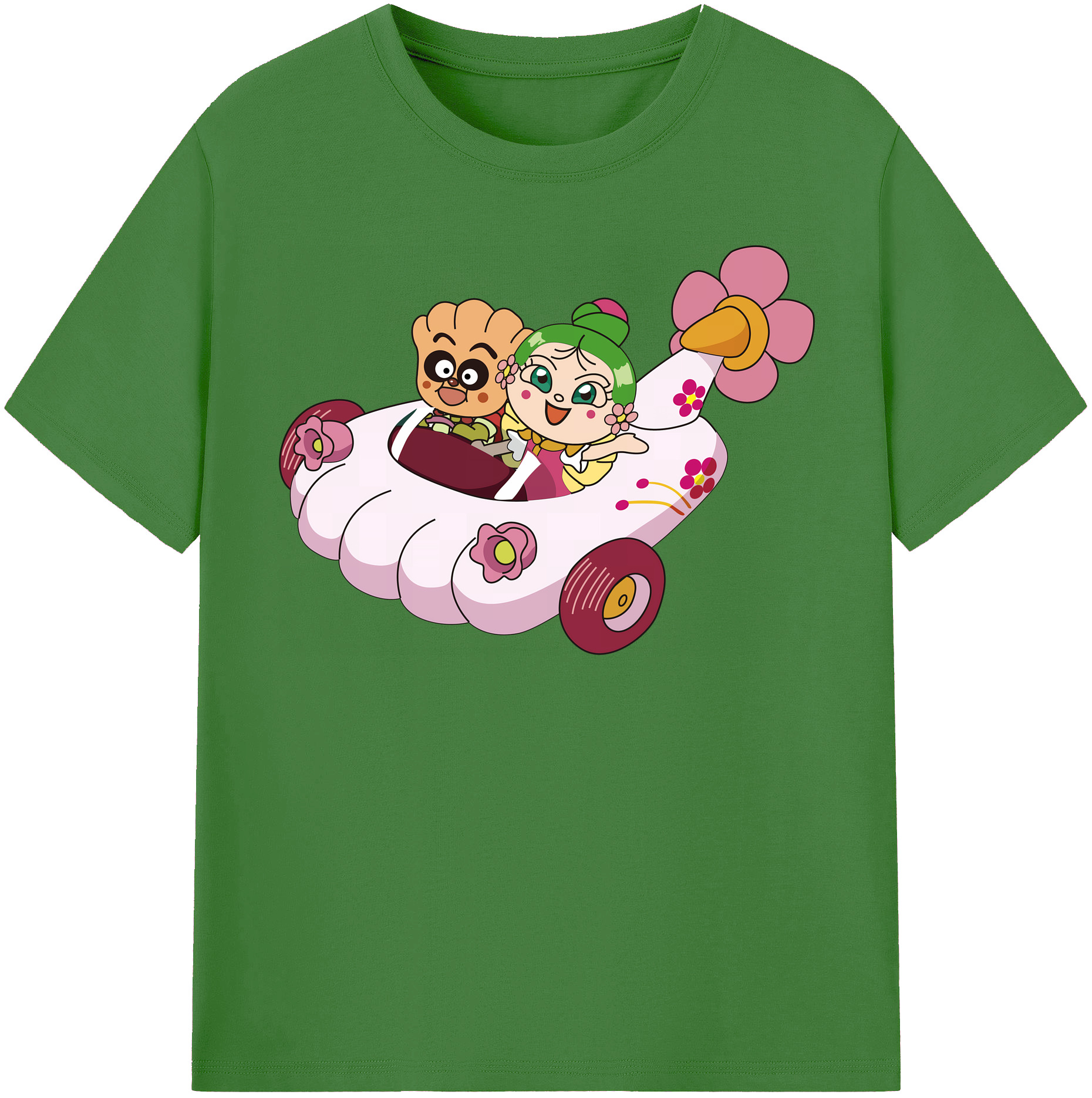 （画像用） アンパンマン Anpanman レディースカジュアルプリントTシャツ（綿100％）